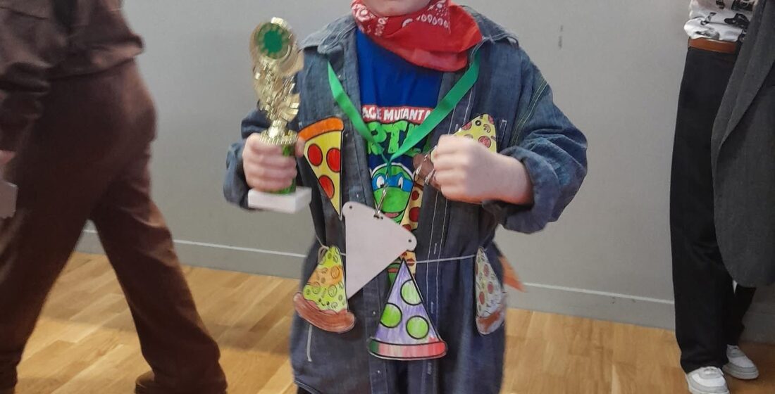 The winner of The Orchard School’s end-of-term Orchard Fashion Show, part of the school’s careers education programme.