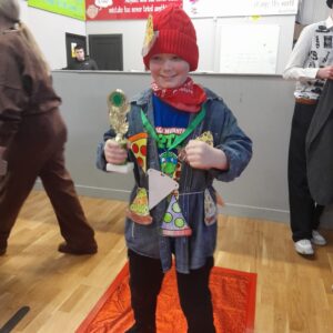 The winner of The Orchard School’s end-of-term Orchard Fashion Show, part of the school’s careers education programme.