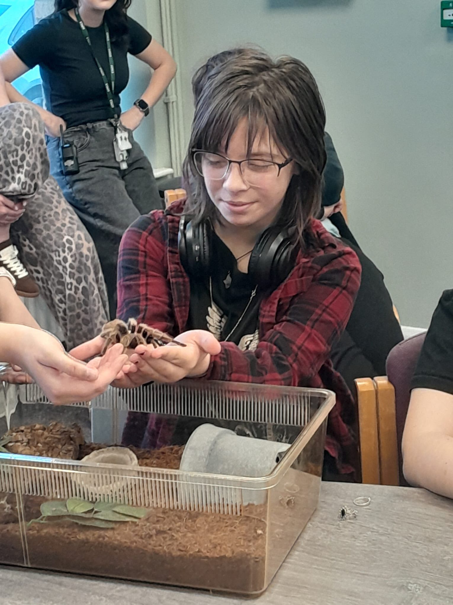 Learners at The Orchard School enjoy an exotic animal encounter as part of their Careers Programme.